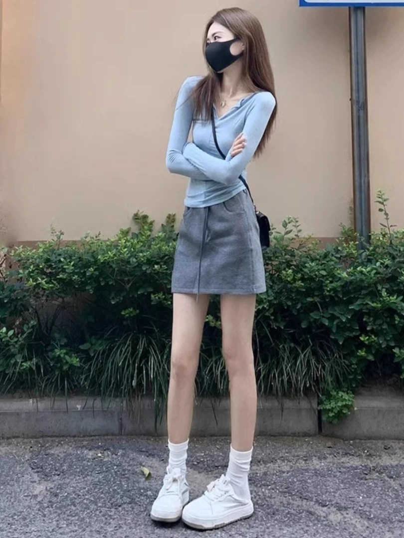 夏季女装韩系茶系穿搭一整套多巴胺小个子初恋清纯奶甜韩剧两件套