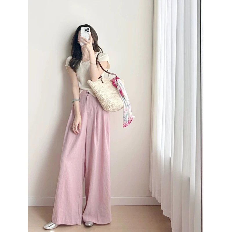 夏装一整套搭配盐系轻熟多巴胺穿搭小个子活泼减龄桔梗两件套装女