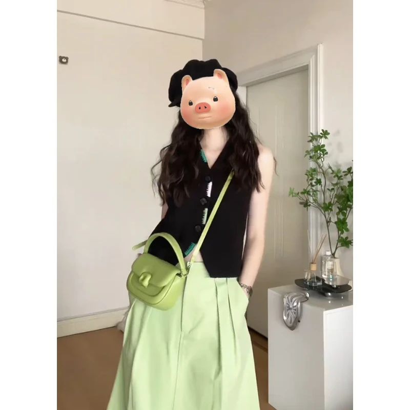 夏装搭配一整套今年流行漂亮盐系轻熟多巴胺穿搭半身裙子两件套装