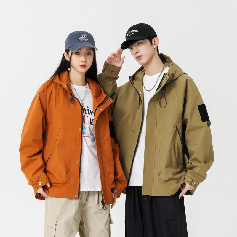 VANCAMEL/西域骆驼防风登山服春秋户外春季连帽宽松外套百搭潮流