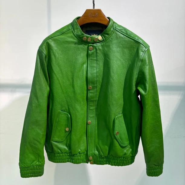 真皮皮衣男山羊皮短款立领休闲机车服皮夹克外套春秋季