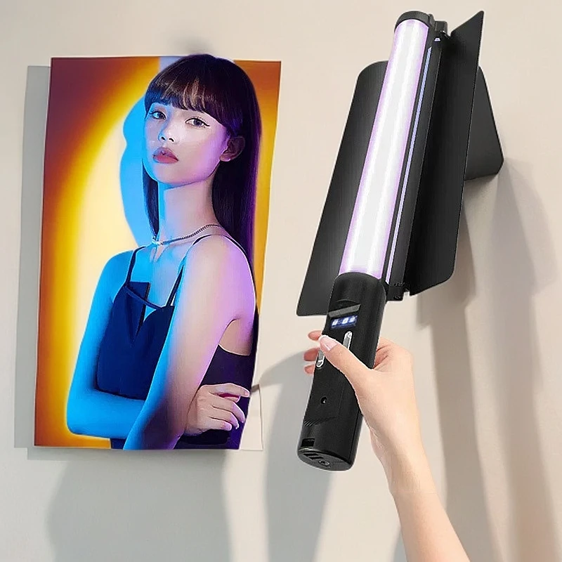 主播专用拍照直播补光灯拍摄便携式RGB氛围灯打光灯手持摄影棒灯