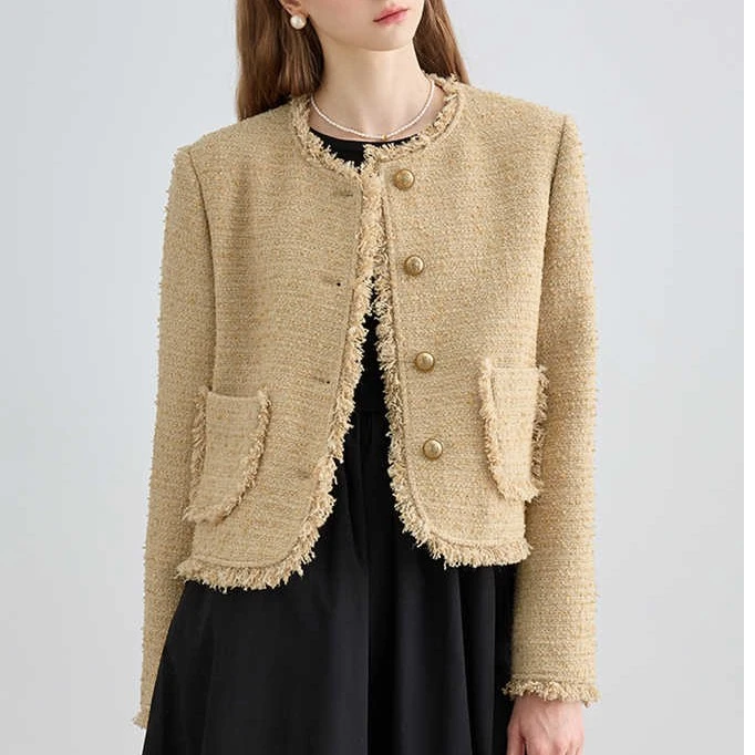 秋季上新简约推荐韩版洋气时尚小香风上衣显瘦气质百搭设计感减龄