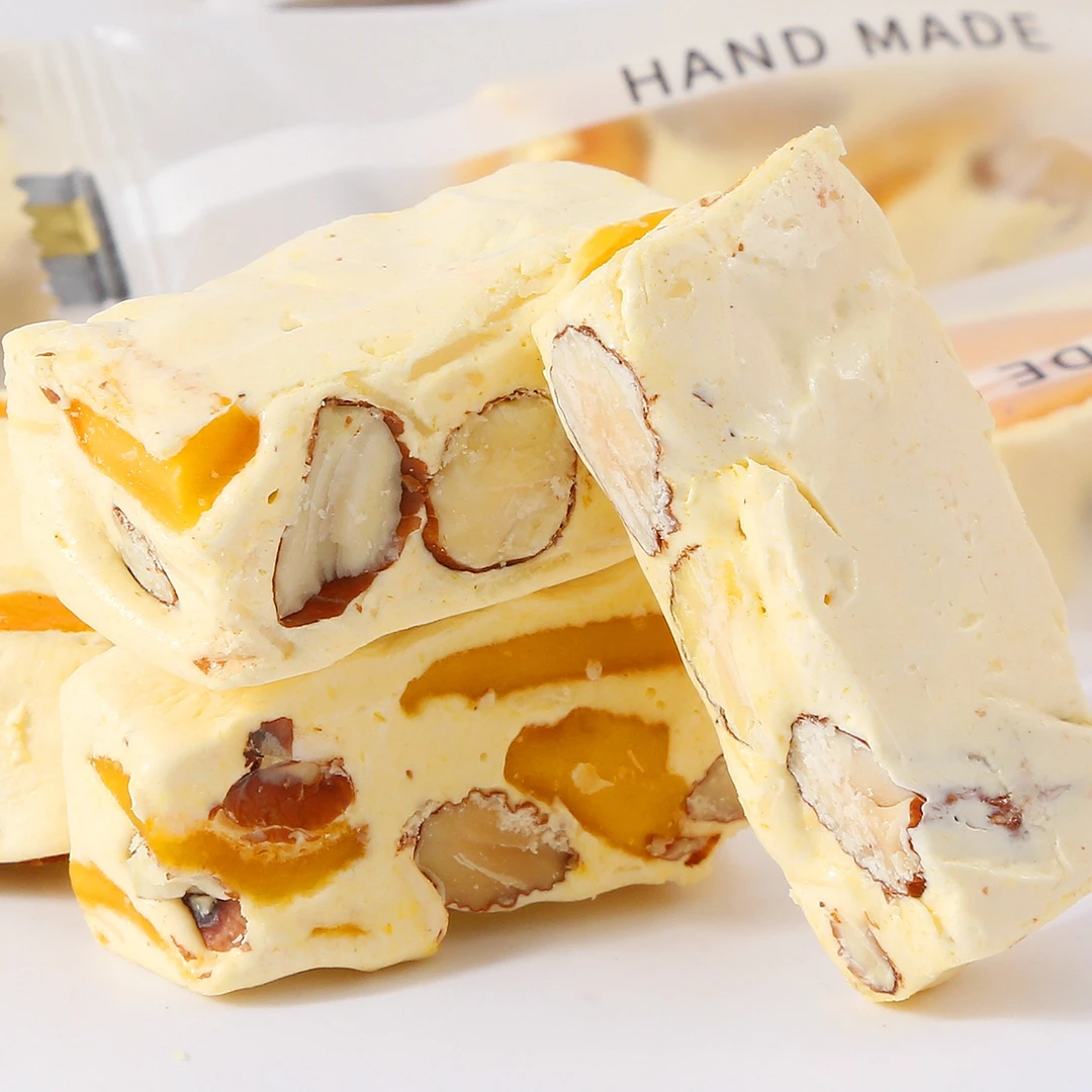 蓝莓巴旦木牛轧糖抹茶草莓牛轧糖芒果杏仁牛轧糖手工传统牛轧