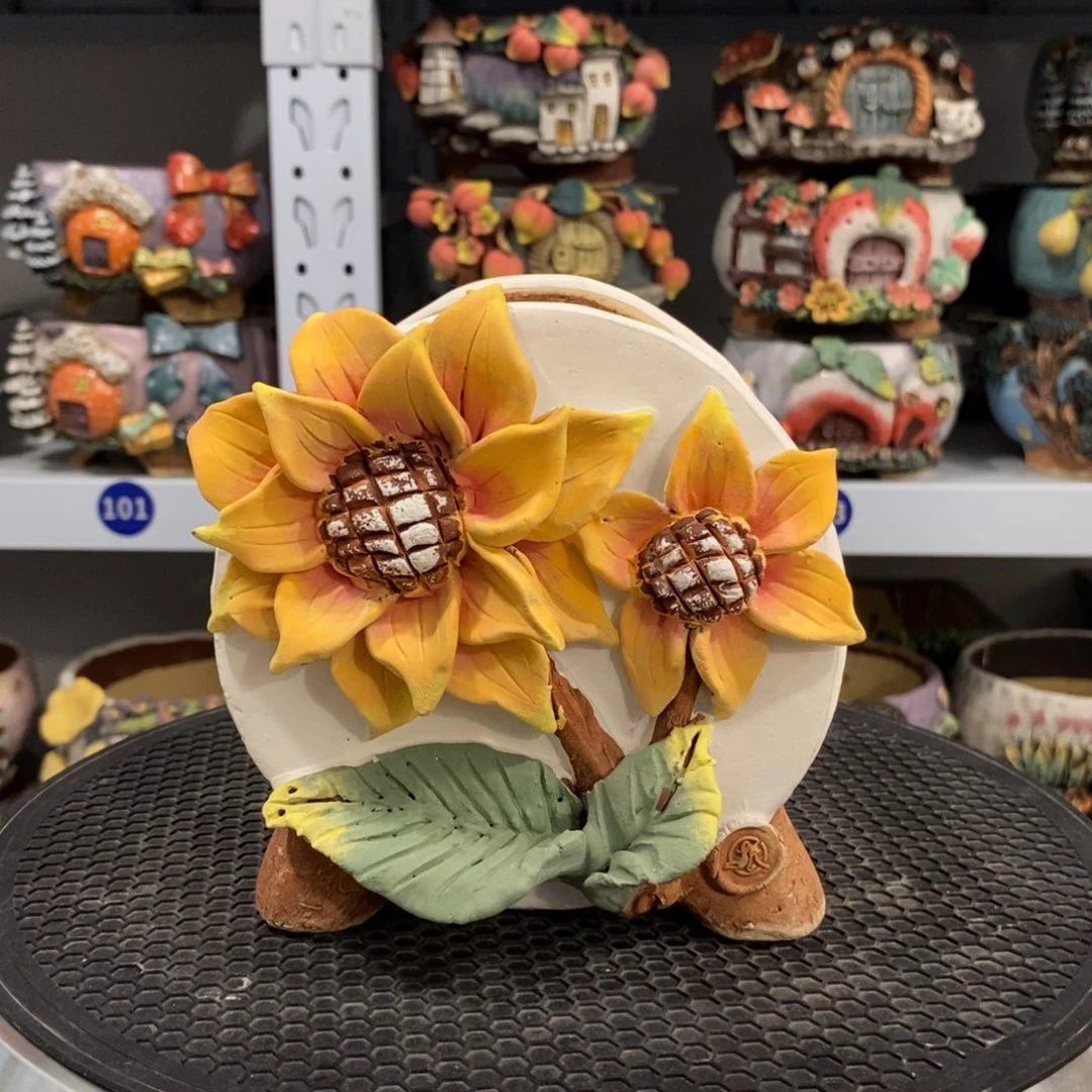 白狐粗陶多肉花盆