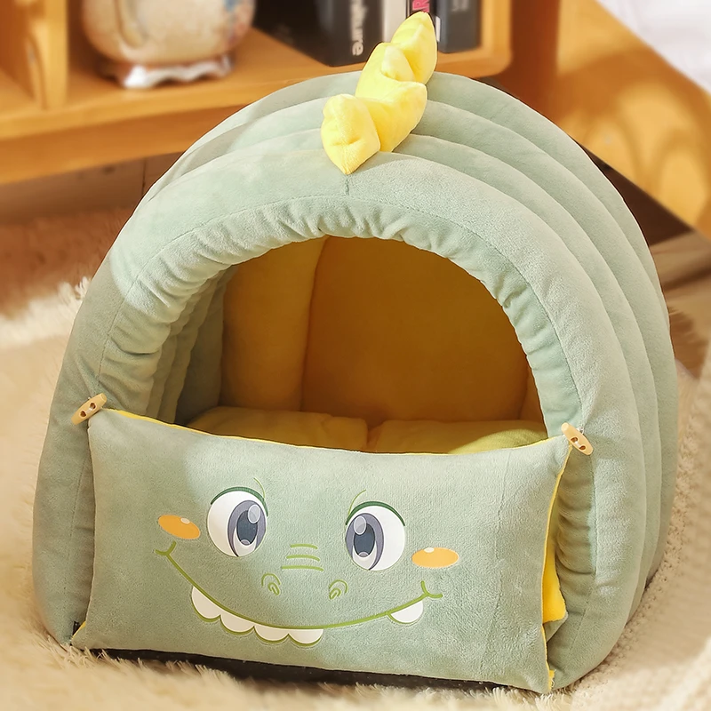 猫窝四季通用冬天保暖加厚半封闭式猫床网红狗窝宠物床秋冬季用品