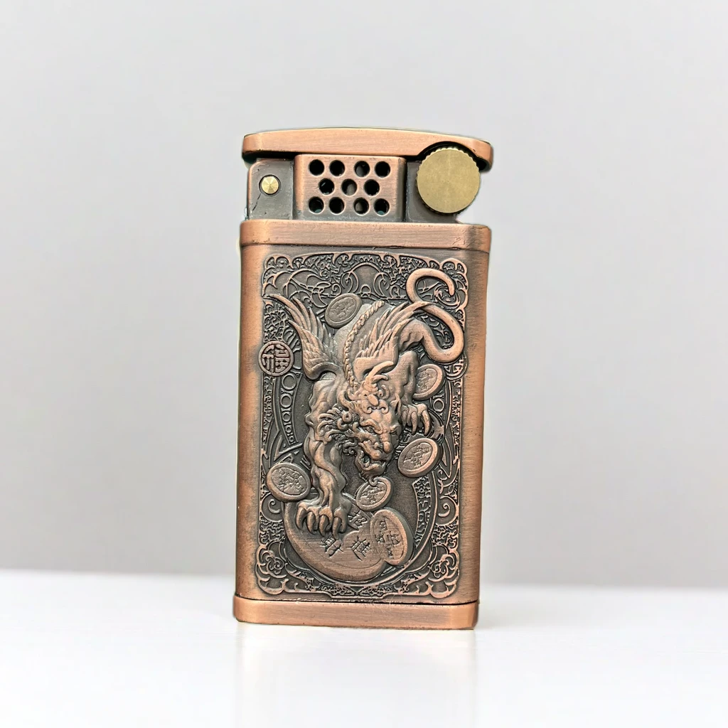 复古煤油打火机浮雕高颜值创意个性老式怀旧经典收藏高档礼品网红