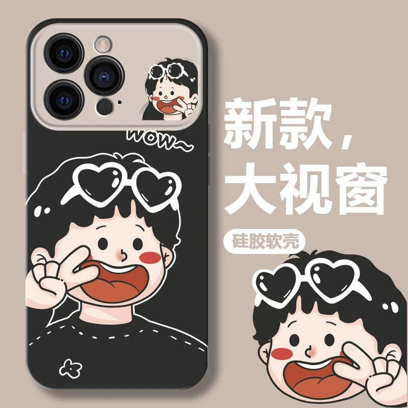 情侣款苹果/华为/OPPO/小米/荣耀/VIVO卡通男女孩硅胶高级手机壳X