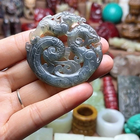 白玉菩提吊坠3。。