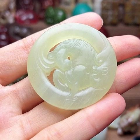 白玉菩提吊坠45。。