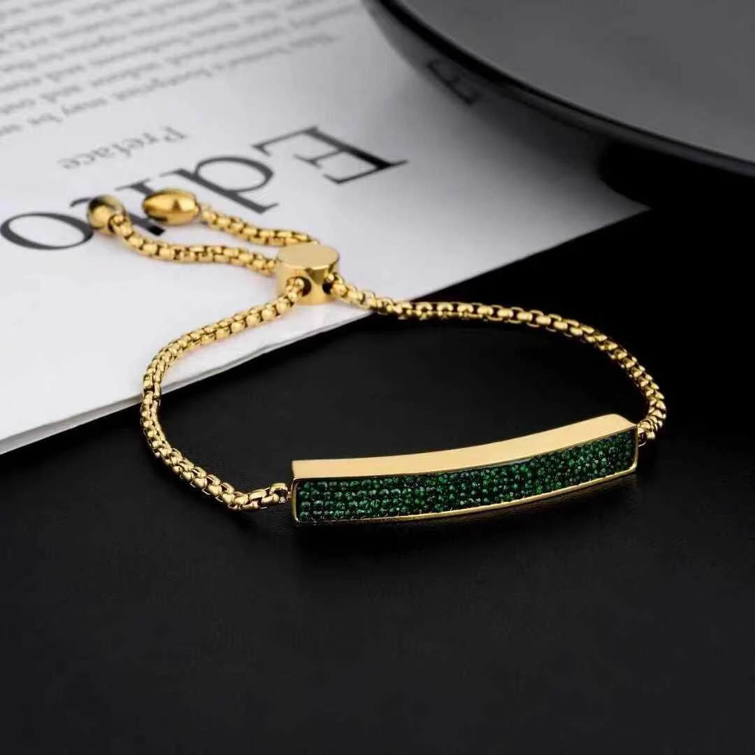 钛钢手链 可调节钛钢手镯半链简约时尚百搭个性定制