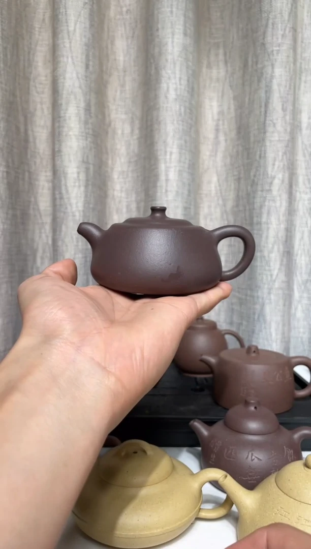 【闪购商品】紫砂茶壶台西底板紫泥全手工井栏气窑160cc