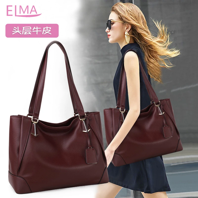 真皮女包高档新款软皮手提包大容量休闲妈妈单肩包爆款斜挎包包包