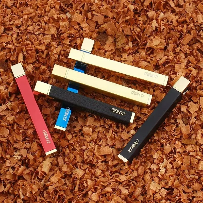 网红款新款细支充气明火砂轮打火机细长迷你礼盒定制刻字款送男友