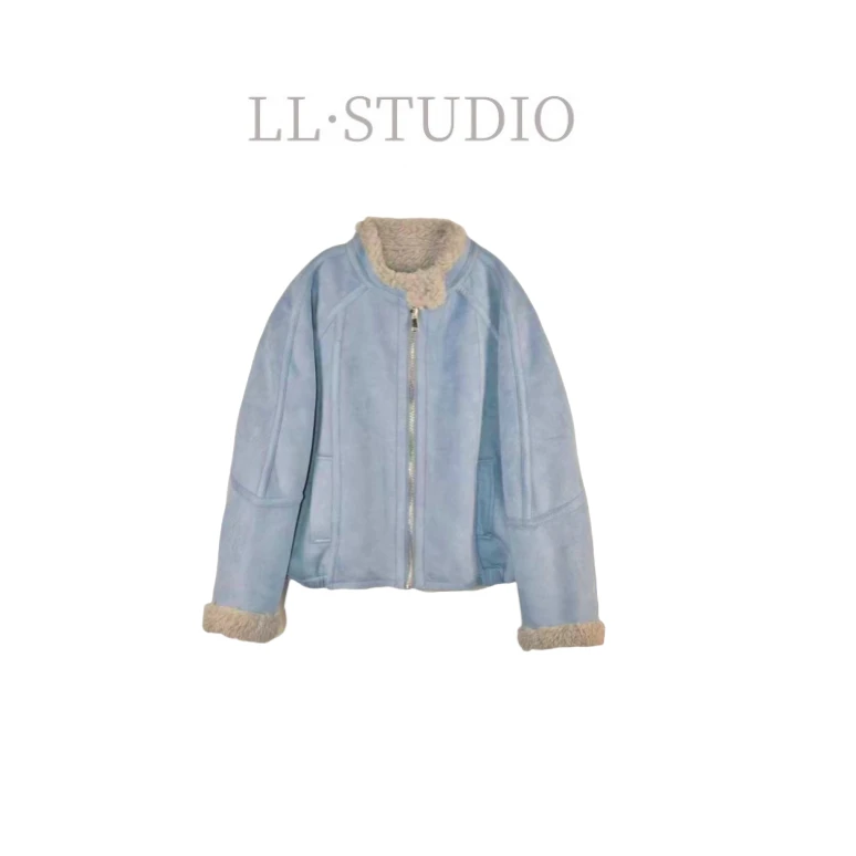 妙兮·LL冬季新款时尚休闲高品质拉链保暖外套*20242195