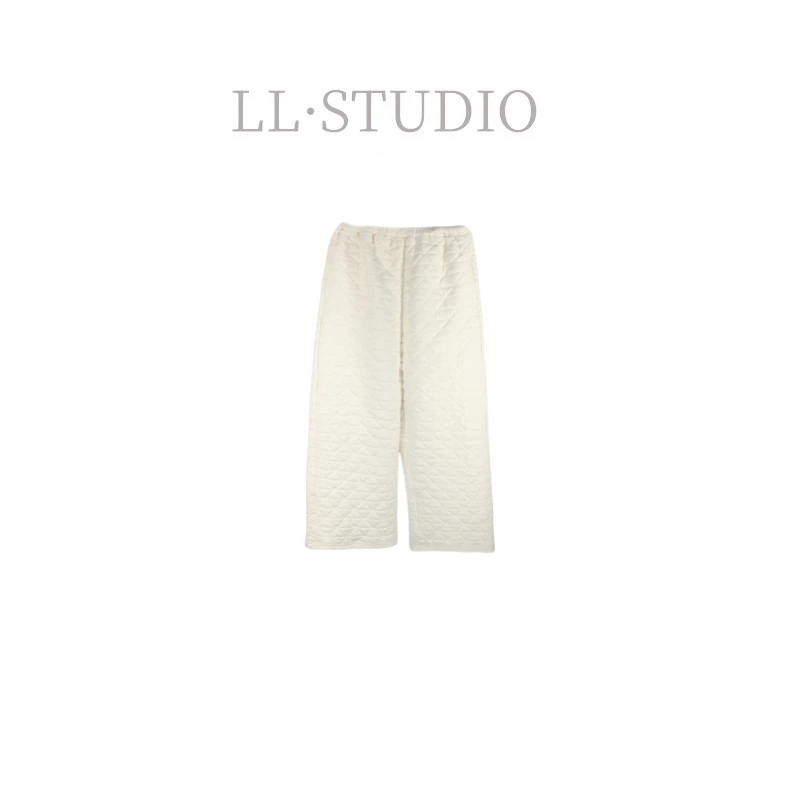 妙兮·LL冬季休闲百搭慵懒松弛厚垂有型阔腿裤*20242129