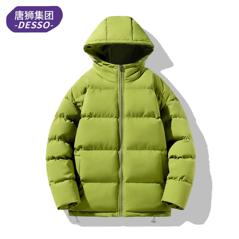 唐獅集团DESSO 冬季外套情侣高档多巴胺色系纯色连帽设计保暖棉服