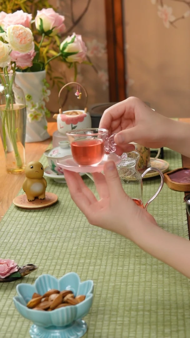 【闪购商品】【领丰茶具福力】蝴蝶杯+垫