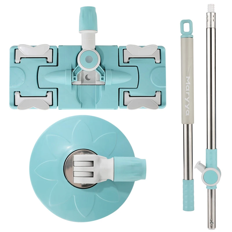 美丽雅旋转拖把配件手压式拖把杆子双子星圆盘维修零部件平板拖头