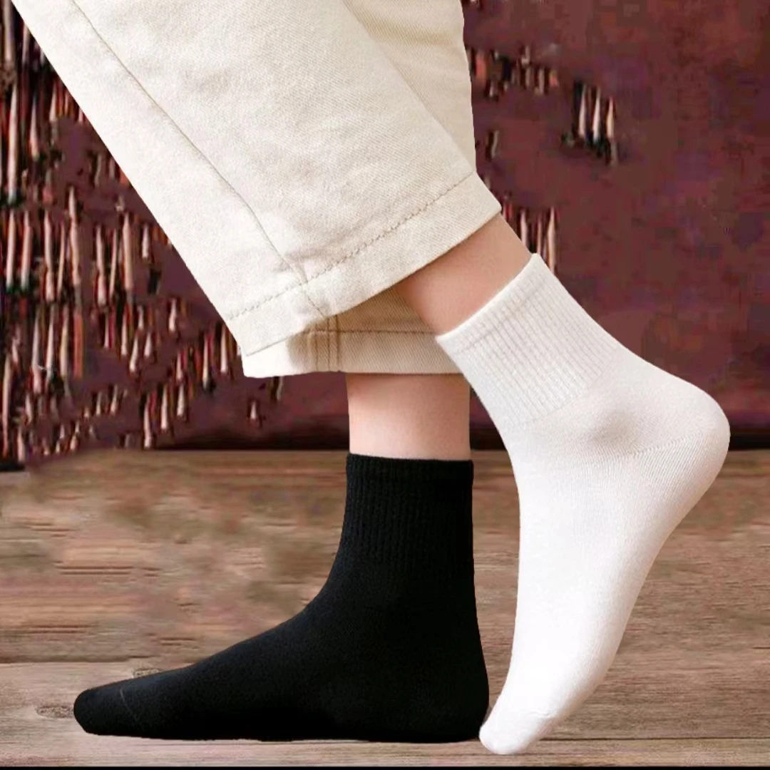 【五双裝  春秋新款袜子女袜女士透气薄款精梳棉抑菌吸汗防臭棉袜