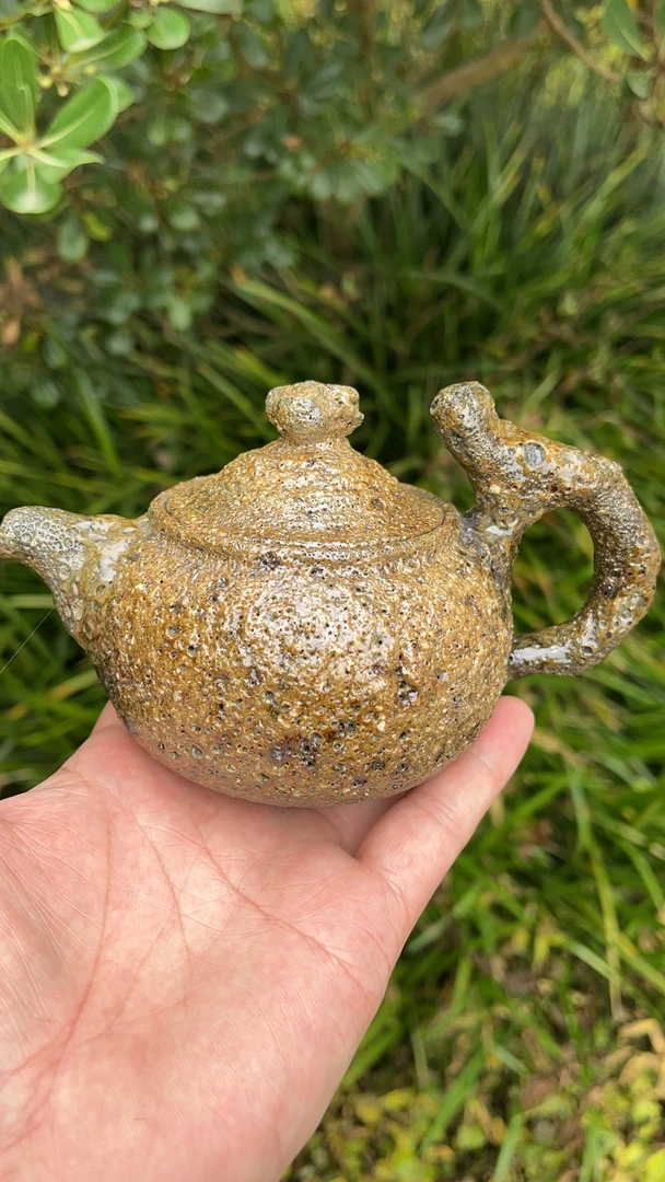 荥经黑砂明火炭烧水壶茶壶茶杯180cc