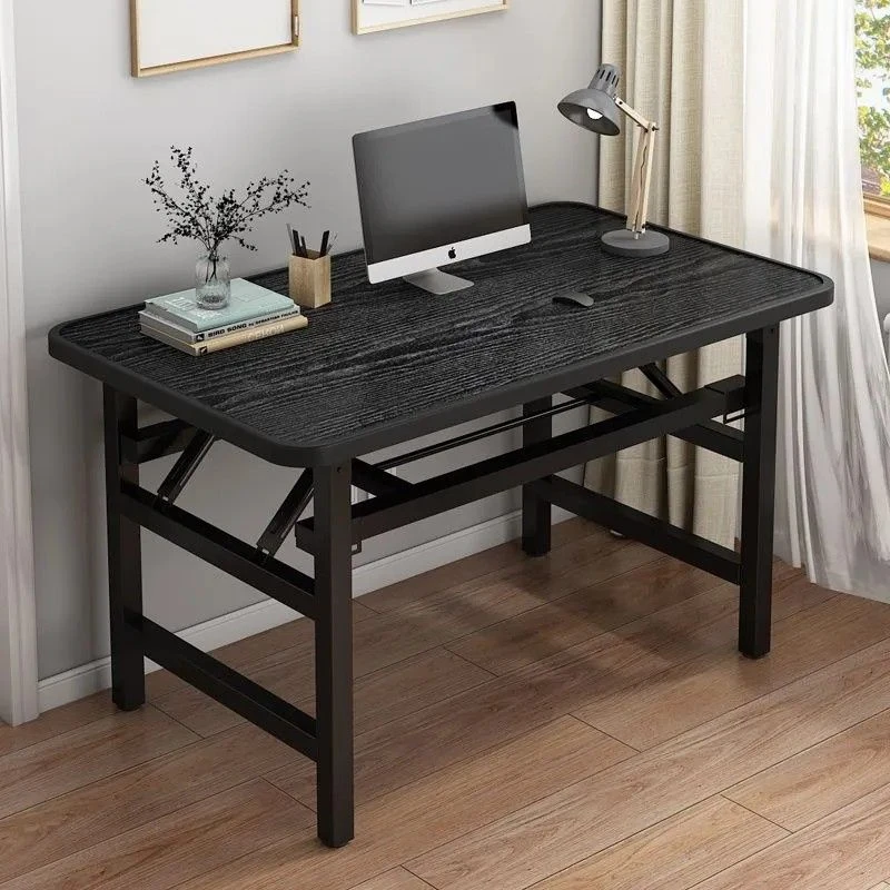 家用客厅台式电脑桌可折叠桌子长方形办公桌培训桌小户型桌子折叠