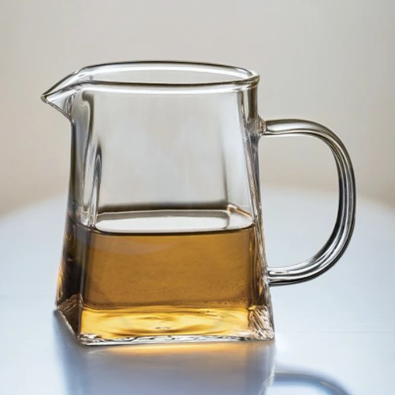 玻璃公道杯茶漏套装大号分茶加厚耐高温高硼硅玻璃泡茶水杯四方杯