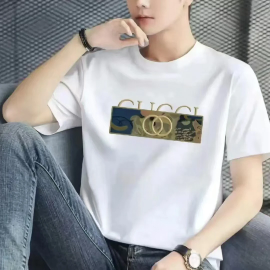 2025夏季新款男女同款上衣圆领T恤短袖情侣男士半袖