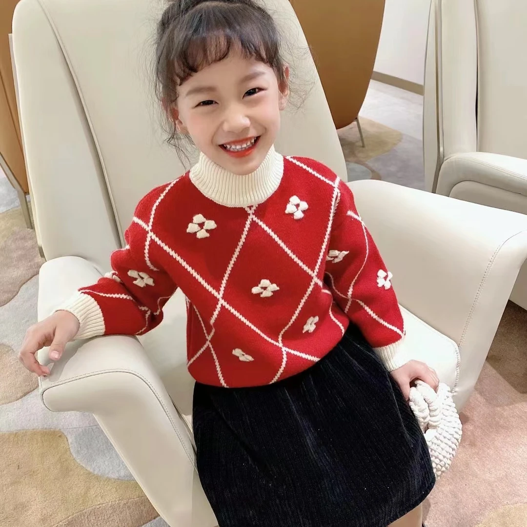 [100-300]男孩女孩毛衣女童针织衫开衫反季针织衫儿童新中式