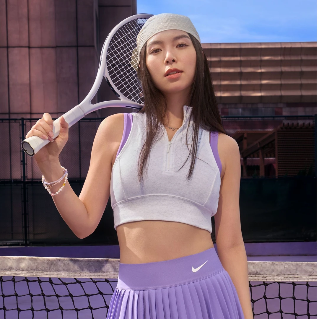 Nike耐克官方女子修身短款法式毛圈无袖上衣秋季新款耐克勾FV7492