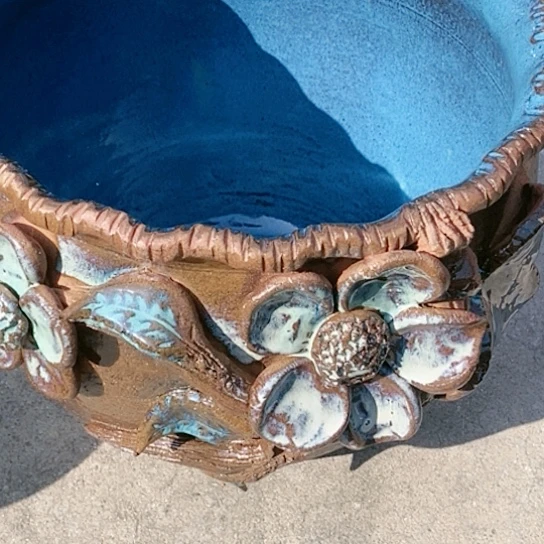 紫砂花盆口32高度28瑕疵无孔缸