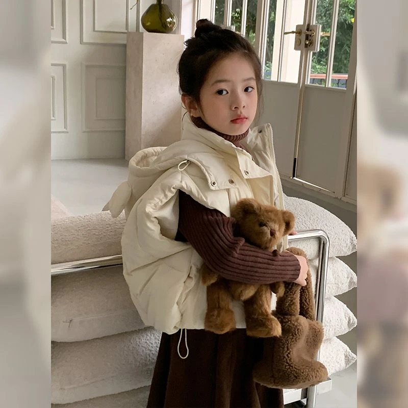 童装女童马甲2024秋冬装新款童装加厚外套宝宝洋气上衣儿童棉服