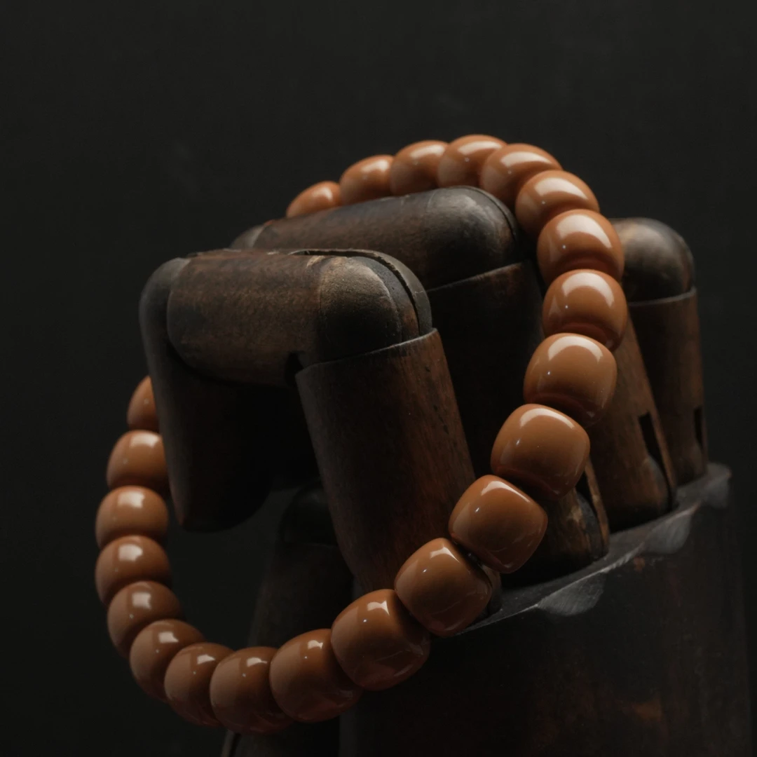 猴头直切单圈手串A+1.0，无暇