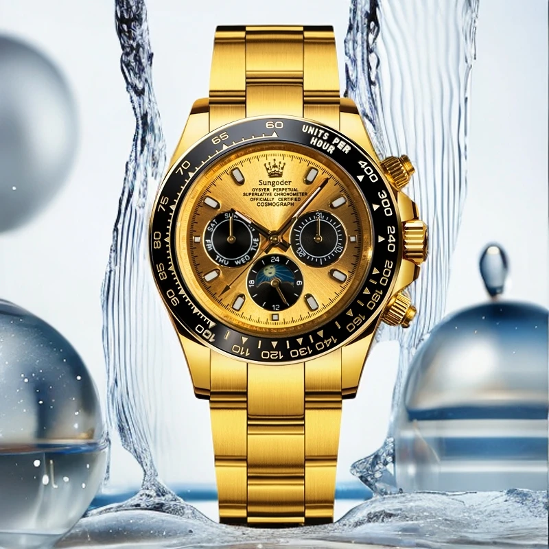 Sungoder奢华正品男士手表高档男款机械腕表潮流多功能an