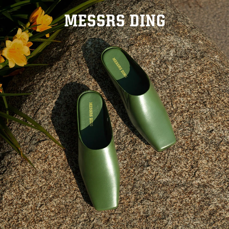 MESSRS DING·常柏·极简慵懒法式牛皮穆勒鞋