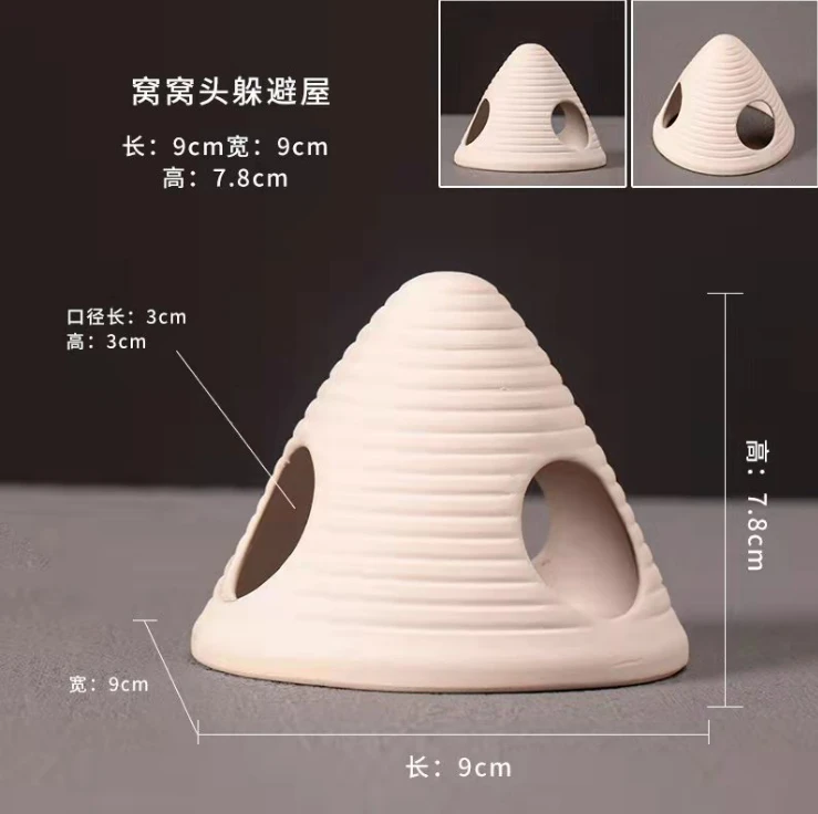 躲避罐躲避 创意陶瓷小鱼缸鱼池微景观造景循环流水器叠瀑布配件