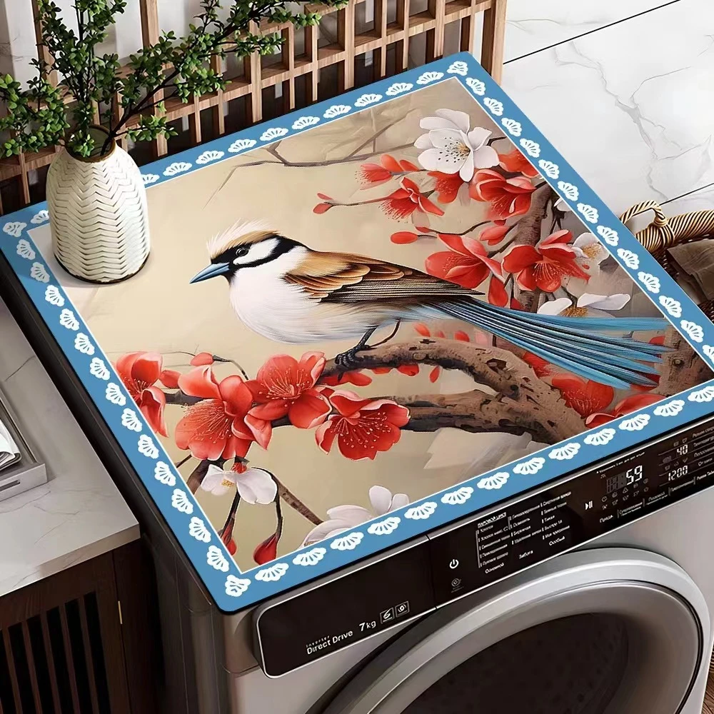 新中式硅藻泥软垫全自动滚筒洗衣机盖垫吸水防滑垫微波炉冰松弛感