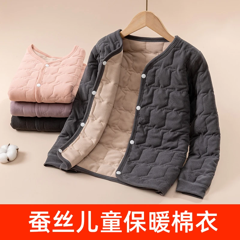 儿童内胆棉服男女童保暖棉裤套装冬季新款校服神器小学生内搭棉衣