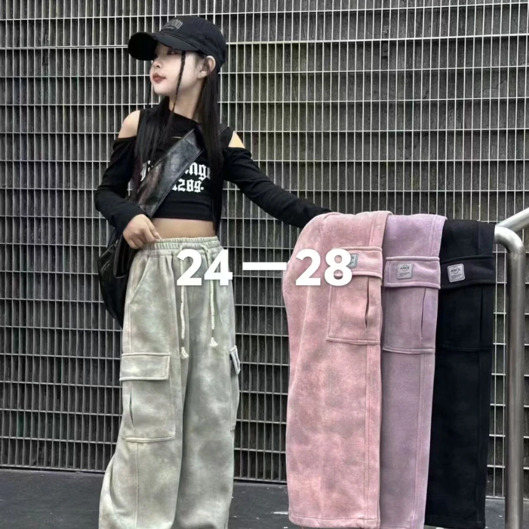 0828-80男女同款工装风脏脏裤Z3302