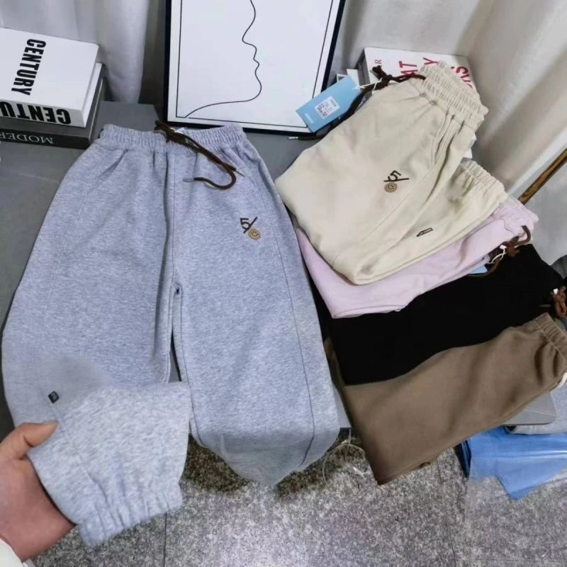 0226MX数字5笑脸刺绣款纯色卫裤898