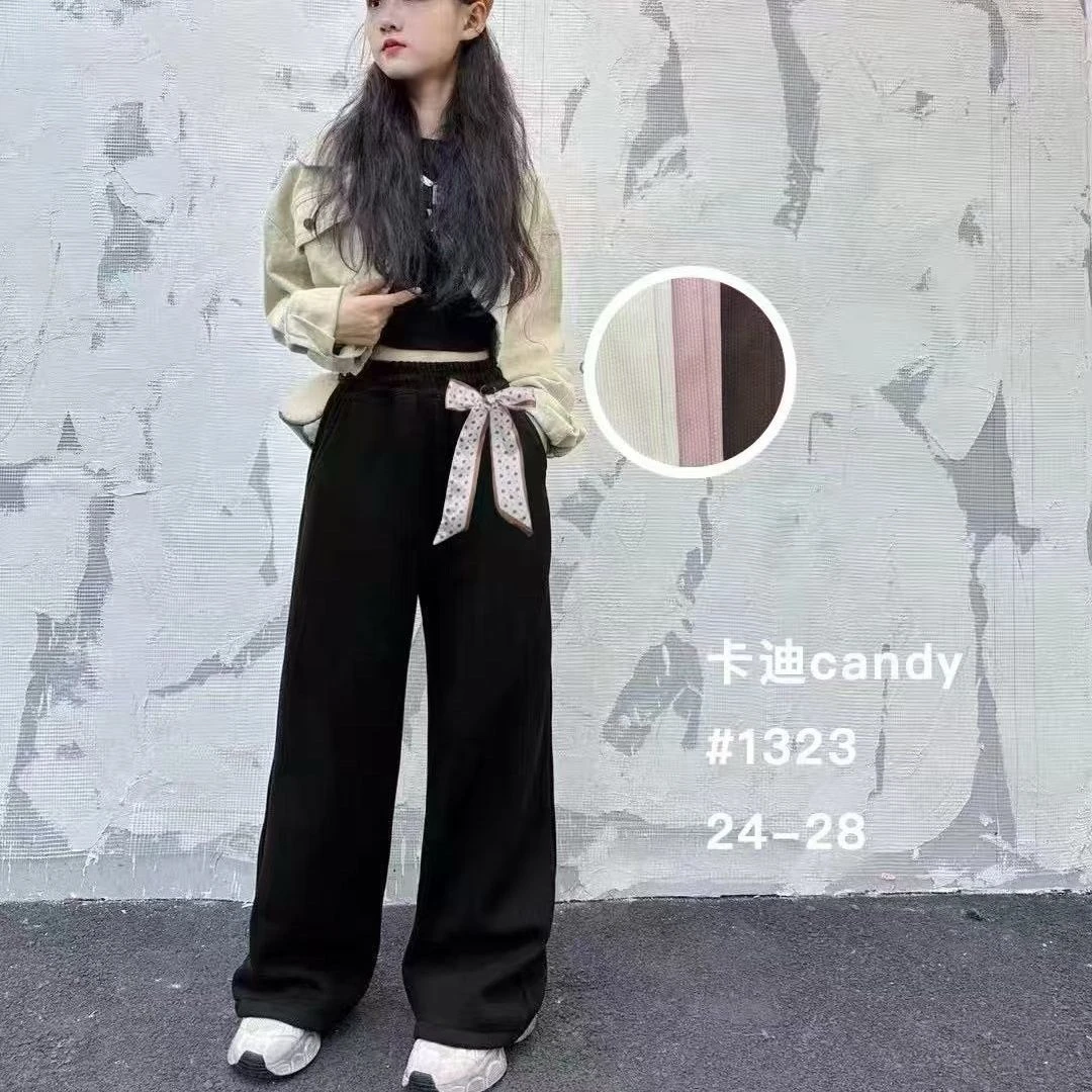 0830J【身高加5拍】宝宝直筒蝴蝶结休闲裤1323