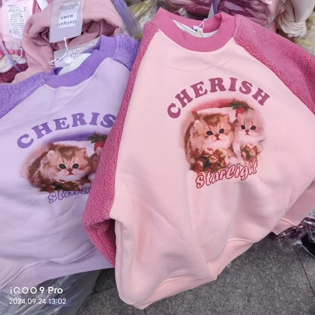 0924A加厚绒小猫卫衣232125