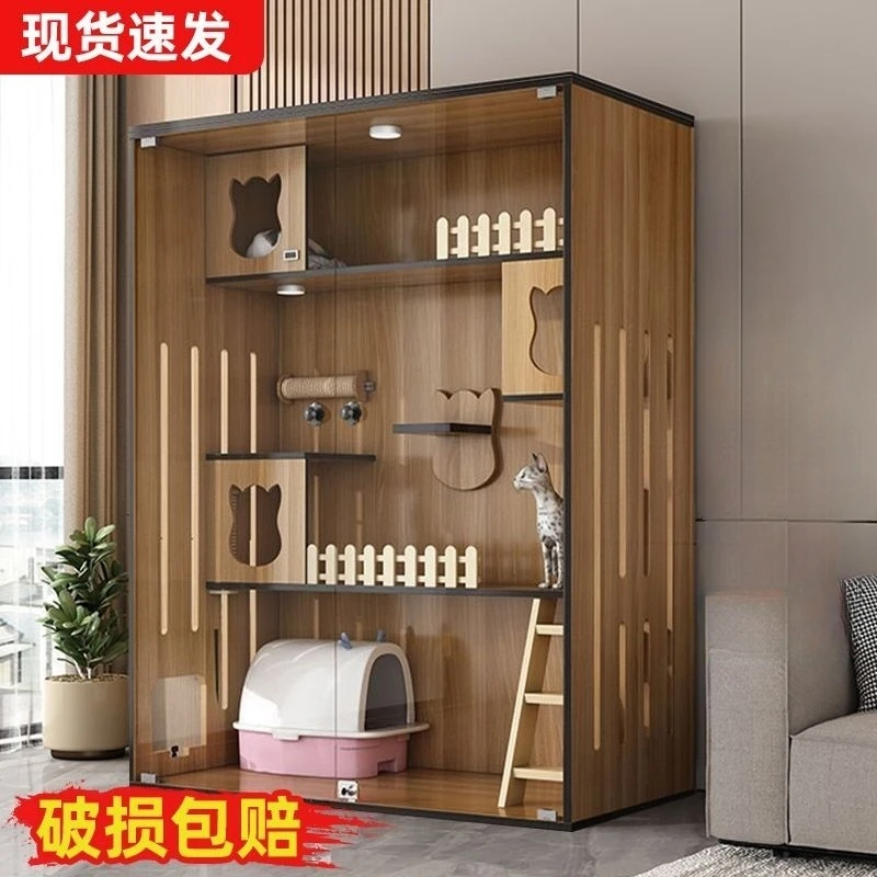 【工厂直销】猫别墅家用高档猫窝猫舍柜猫笼全景宠物柜