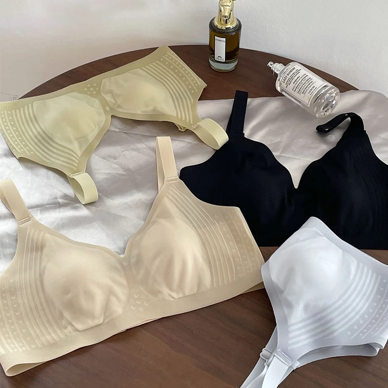 JIAOYAN/蕉艳无钢圈零束缚调整型美背聚拢轻薄兔耳朵bra凉感小胸