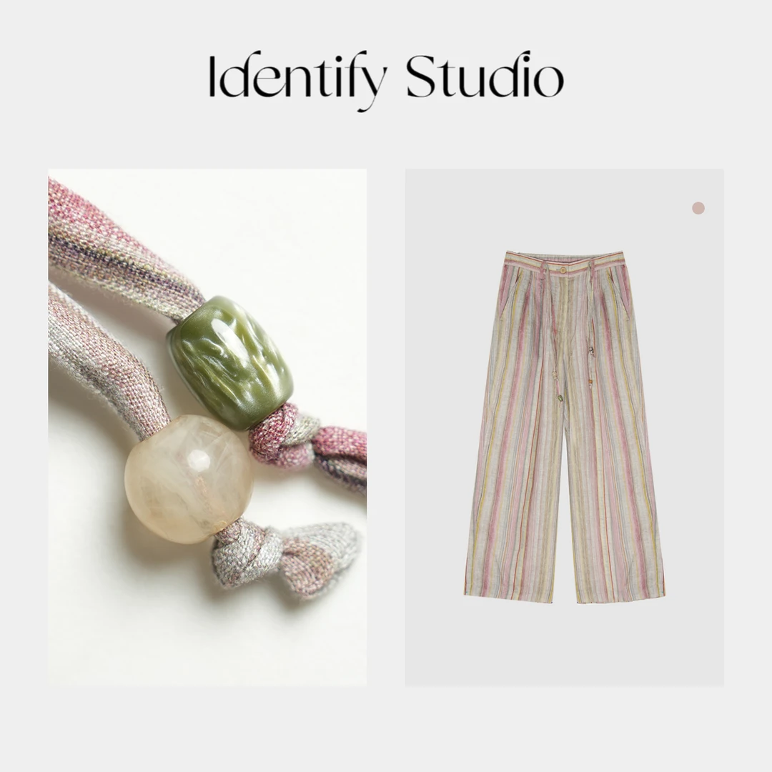 香香【条纹时代】竖条纹裤休闲裤直筒显瘦西裤长裤