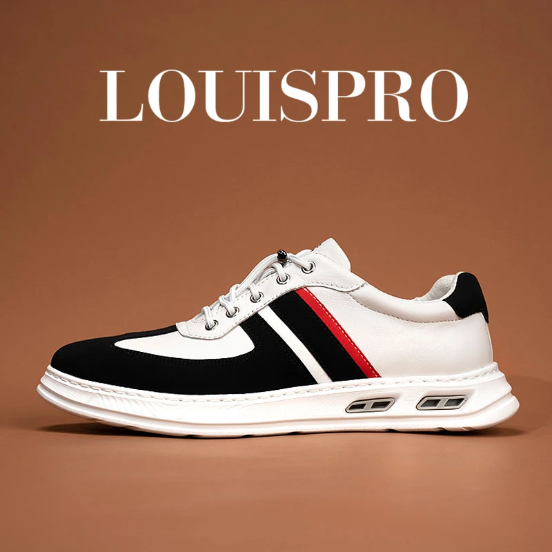 LOUISPRO 定制新品 男士轻奢舒适休闲皮鞋经典软底百搭一脚蹬板鞋