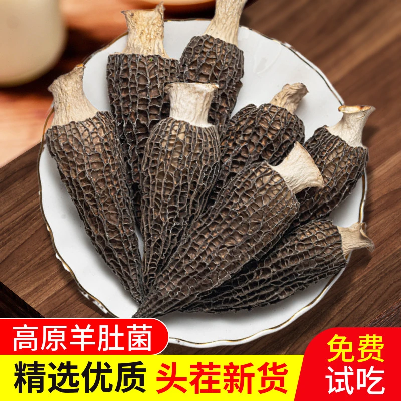 云珍精品羊肚菌干货50g 云南特产香菇高原野生羊肚蘑非新鲜羊肚菌