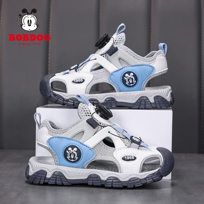 巴布豆男童包头凉鞋儿童鞋子夏季软底透气鞋面中大童小学生沙滩鞋