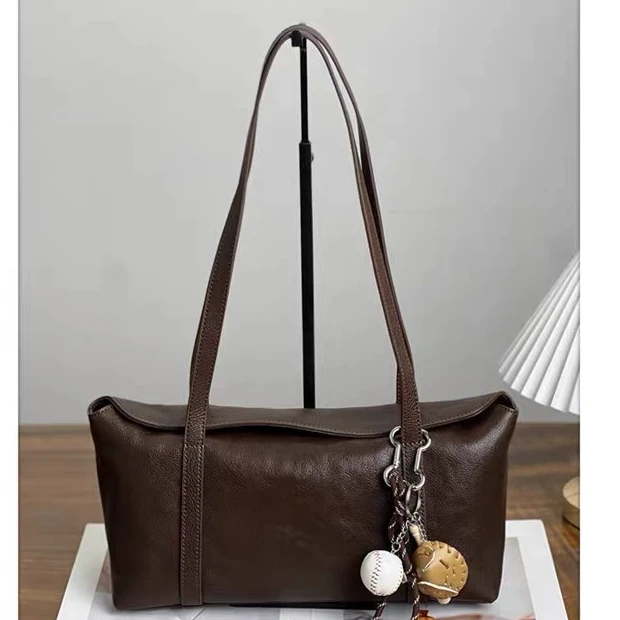 【万姐高定】原创设计新款单肩包0923-棕色