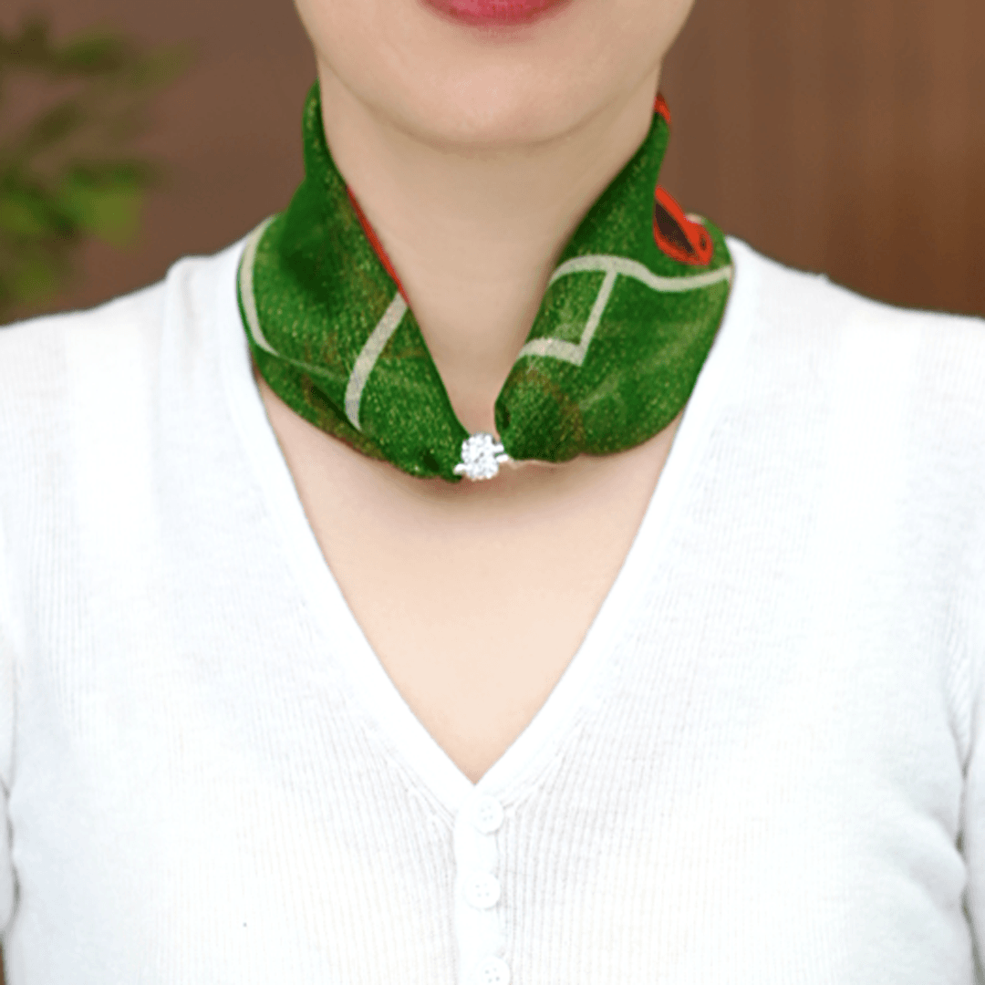 夏季新款磁吸扣休闲护颈防晒百搭丝巾